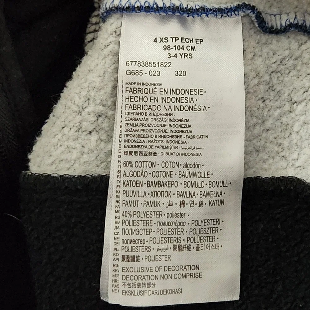 Nike Full Zip Hoodie Boys 4 XS Black Blue Gray Colorblock Graphic Swoosh